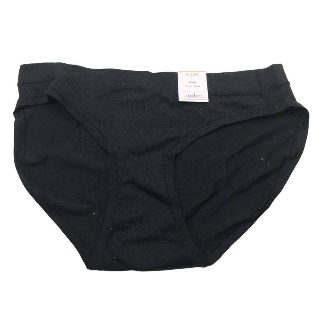 Auden Women's Size Medium 8-10 Comfort Bikini Panty Black New With Tags
